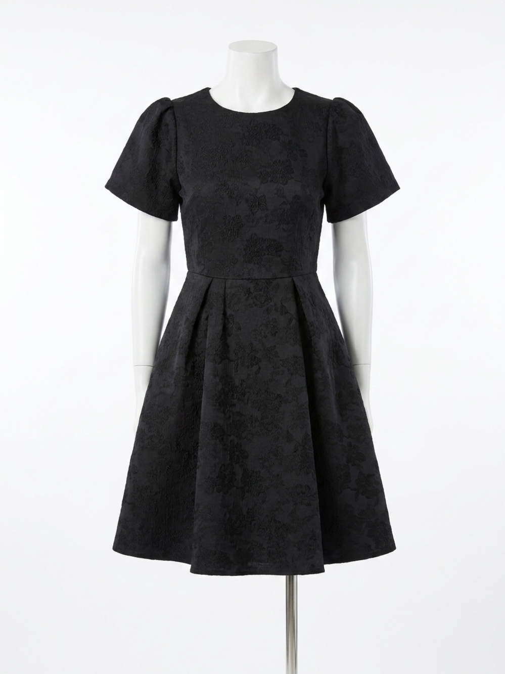 NEW SHE + SKY gold zipper dress in black